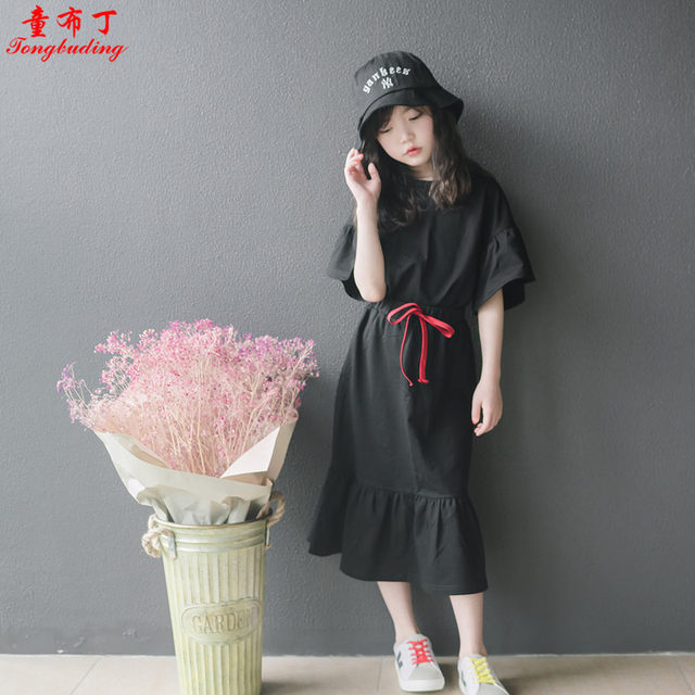 Parent-child outfit girl suit 2023 new trendy net red skirt two-piece suit big children foreign style spring and autumn short-sleeved trendy