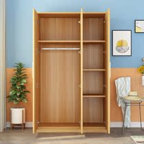 Wardrobe Simple modern economical assembly bedroom solid wood board cabinet Childrens wardrobe Rental room storage cabinet