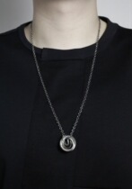 Domestic SpotWerkstatt Munchen M3731 Hammered 4-ring Ring Sterling Silver Necklace