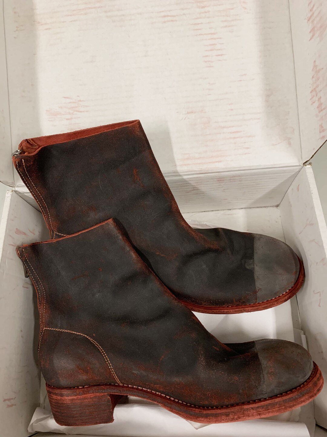| Clear warehouse special price | Guidi 796Z Black red made of old mid-cylinder boots with boots male code