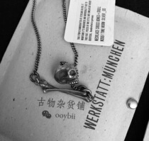 Domestic SpotWerkstatt Munchen M3551 Skull Bone Sterling Silver Necklace