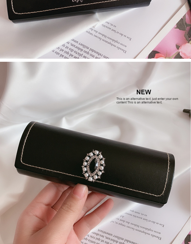 Retro xách tay đơn giản học sinh cận thị khung kính trường hợp nữ ins trang sức bút túi kính dễ thương lưu trữ hộp lớn - Kính khung tròng kính