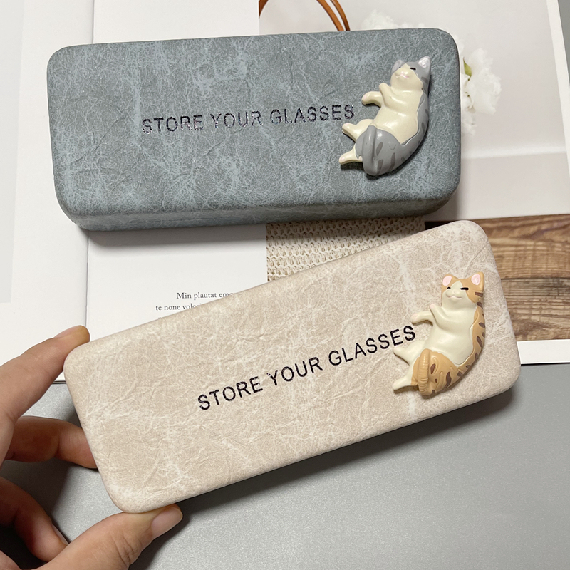 Cute and Portable Anti-Stress Myopia Glasses Case for Women, High-End Retro Sunglasses Storage Box, Unique and Stylish Cute and Portable Anti-Stress Myopia Glasses Case for Women, High-End Retro Sunglasses Storage Box, Unique and Stylish