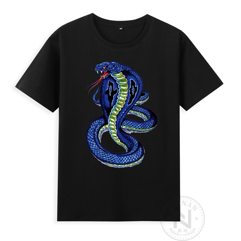 Pure Cotton 12 Zodiac Signs Snake Venomous Snake Black Mamba King Cobra Flathead Snake Short-Sleeved T-Shirt Clothing Available in Children's Sizes