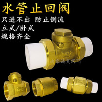 PPR brass horizontal vertical check valve 4 minutes 6 minutes 1 inch water pipe water meter one-way check valve DN15 20 25