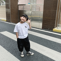 Slightly childrens clothing boy pants 2021 Spring and Autumn new boy casual pants baby trousers childrens father pants tide