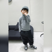 Slightly childrens clothing children plus velvet base shirt high collar de Velvet cotton 2020 new autumn and winter baby thick coat tide