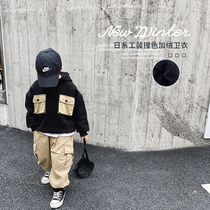 Slightly childrens clothing day ensemble overalls boy necropolis baby clothes autumn and winter money children with hat blouses warm