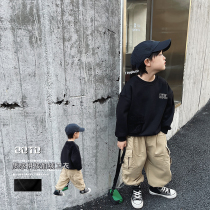 Slightly child clothing Boy plus velvet clothing 2021 new baby warm thickened blouses Childrens day fried Street jacket