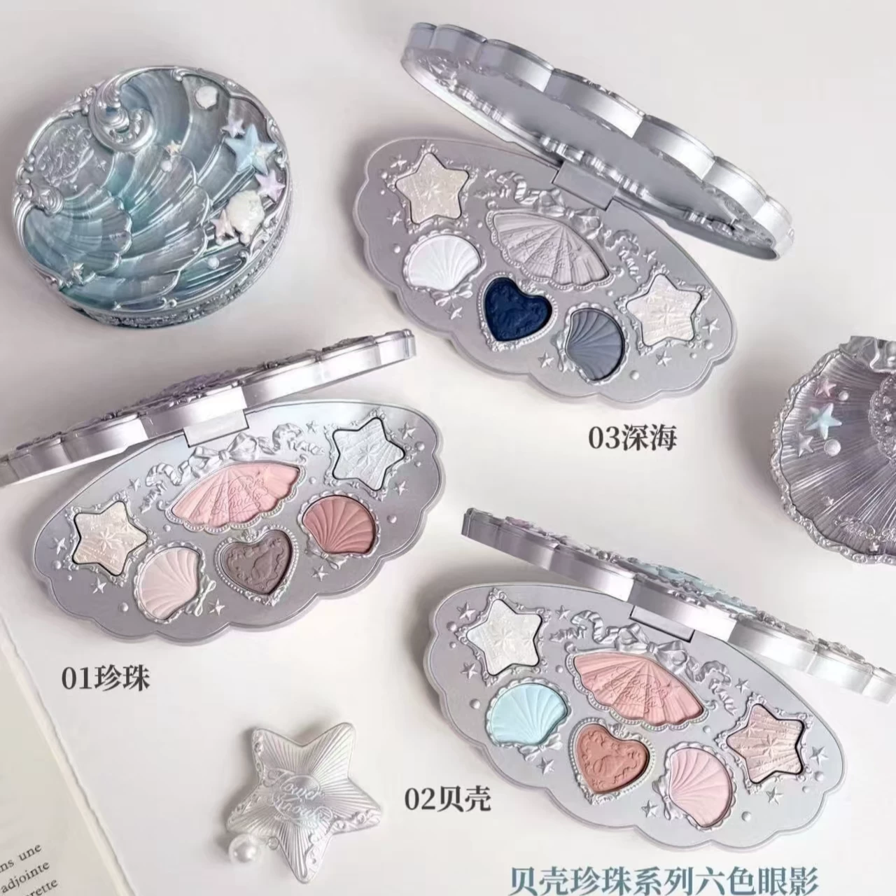 Палетка теней Eyeshadow Flower Know серия Swan и Midsummer Night — пастельные и шиммер-оттенки