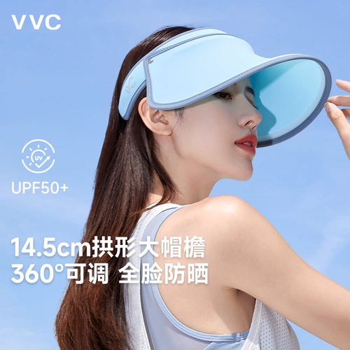 VVC солнцезащитная шляпа для женщин, лето 2026, новый ультрафиолетовый солнцезащитный козырек для лица, велосипедная солнцезащитная шляпа, спортивная уличная шляпа с большими полями