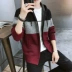Mùa thu và mùa đông đan áo khoác nam đan thời trang áo len áo len giản dị áo len thanh niên trùm đầu nam giới - Cardigan quần áo nam Cardigan