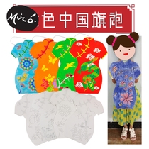  New Year Spring Festival handmade diy kindergarten making materials Chinese painting Cheongsam childrens art coloring Lantern Festival