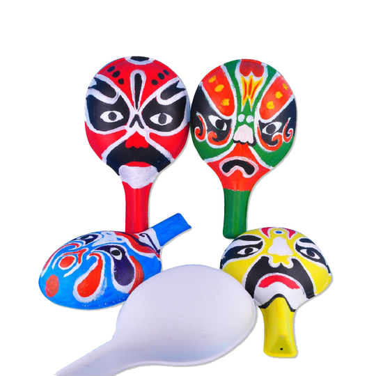 Traditional Horse Spoon Mask Art Coloring Painting