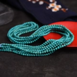 慕粉 Бирюзовая природная руда, бирюзовый браслет, ожерелье, подвеска, бусины, аксессуар, 108 бусин