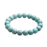 慕粉 Бирюзовая природная руда, бусины, браслет из бусин, украшение-шарик, четки из круглых бусин подходит для мужчин и женщин