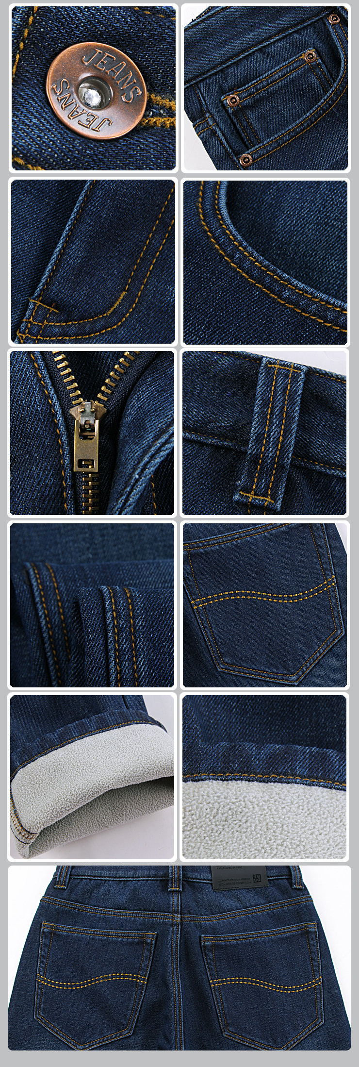 Jeans pour adolescent en coton pour hiver - Ref 1469792 Image 7