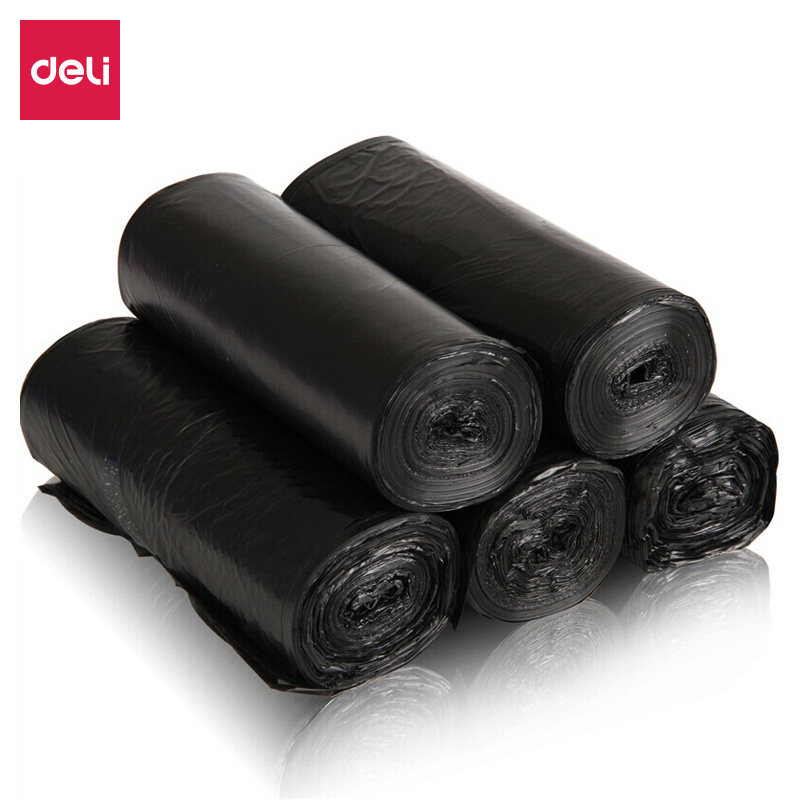 Deli (deli)5 rolls (150)office garbage bag 45*55cm Garbage sorting office supplies