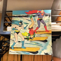 Foreign trade export spoof DC superman Batman dormitory bedside bedroom cartoon animation layout hanging cloth wall cloth