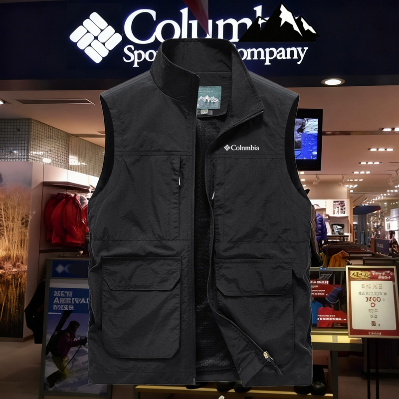 Colin's Special Offer: New Outdoor Work Vest for Men, Summer Thin Style, Multi-Pocket, Breathable, Sleeveless Vest, Fashionable and High-End
