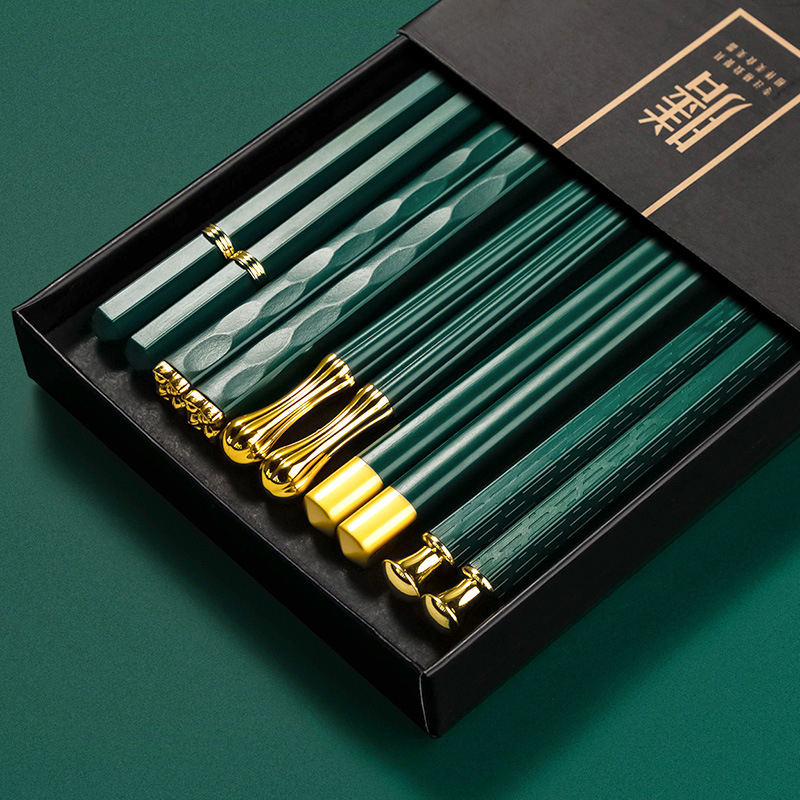 2021 new alloy chopsticks high-grade mildew-proof net red light luxury fast child one person one chopsticks family distinction chopsticks high temperature resistance