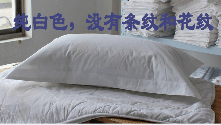 Khách sạn bệnh viện bông màu xanh tinh khiết mã hóa trắng dày bộ đồ giường gối bán buôn goi om