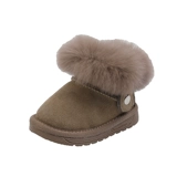 Утепленные детские туфли для раннего возраста, короткие сапоги, 1-3 лет, мягкая подошва