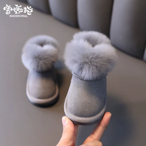 Утепленные детские короткие сапоги для раннего возраста, 1-3 лет, мягкая подошва