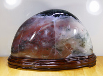 Natural Guilin chicken blood jade Shanlang multicolored frozen jade Shanlang jade polished ornament Chunhui a touch of red