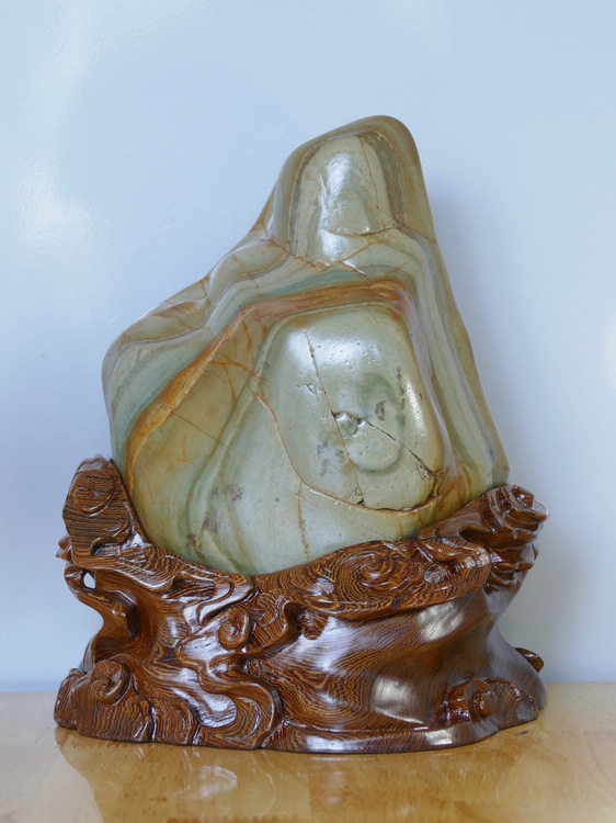 Natural water sprinted stone chite large chemical jade original stone sightseeing stone swing piece jade rohan