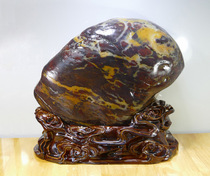 Natural Guilin Chicken Blood Jade Color Egg Stone Water Material Original Stone Ornamental Stone Ornamental Stone Ornaments Hidden Dragon Crouching Tiger