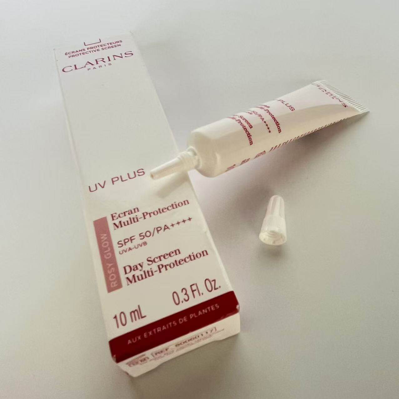 Солнце 专柜试用包 克兰诗轻透防晒隔离乳10ml 润粉色 spf50防晒隔离霜 Clarins