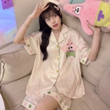 Шелковая летняя пижама, небольшой милый комплект, «Холодное сердце», короткий рукав, подходит для подростков