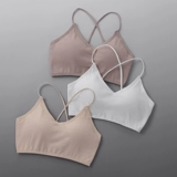 Белый бюстгалтер, спортивный бюстгальтер, топ с чашечками, бюстгальтер-топ, красивая спина, с лямками