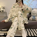 Осенняя зимняя пижама, лонгслив, штаны