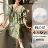 Топ с чашечками, наряд маленькой принцессы, пижама, летняя тонкая юбка для беременных, короткий рукав, большой размер