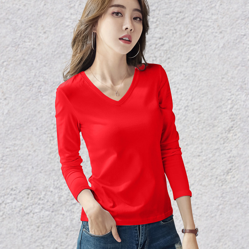 images 27:High collar primers early autumn 2022 new pile collar blue autumn and winter jacquard ladies long sleeved t-shirt blouse tide - Taobao