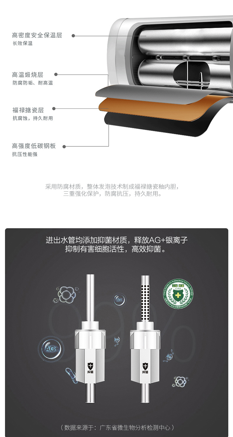 máy năng lượng mặt trời Bình nóng lạnh siêu mỏng máy nước nóng gia dụng cung cấp nước lưu trữ nóng tốc độ nóng máy tắm nóng 50/60 / 80l lít - Máy đun nước máy nóng lạnh alaska
