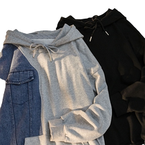 Large Size 300 Jin Autumn Womens Clothing 2022 New Plus Fat Mid-Length Sweatshirt Covering Buttocks Spliced ​​Denim Top