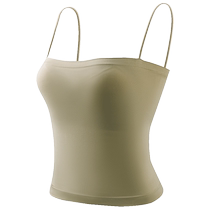 Beautiful back vest camisole underwear for women to wear inside and outside all-in-one with breast pads summer thin seamless ice silk bra
