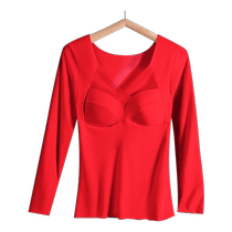 Arctic Velvet Winter Wireless Fixed Cup Womens Seamless Heating Thermal Underwear Womens Slim Bottoming Vest Top