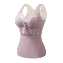 Arctic Velvet Winter Wireless Fixed Cup Slim Fit Bottoming Vest Top Womens Seamless Heating Thermal Underwear Womens Model
