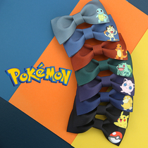 Pokemon print bow tie Pikachu bow childrens and mens pot tie Wedding groom best man gift