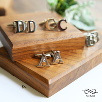 NOTKNOT high-end exquisite wedding wedding groom best man French shirt alloy letter cuff cuffs cuffs cufflinks