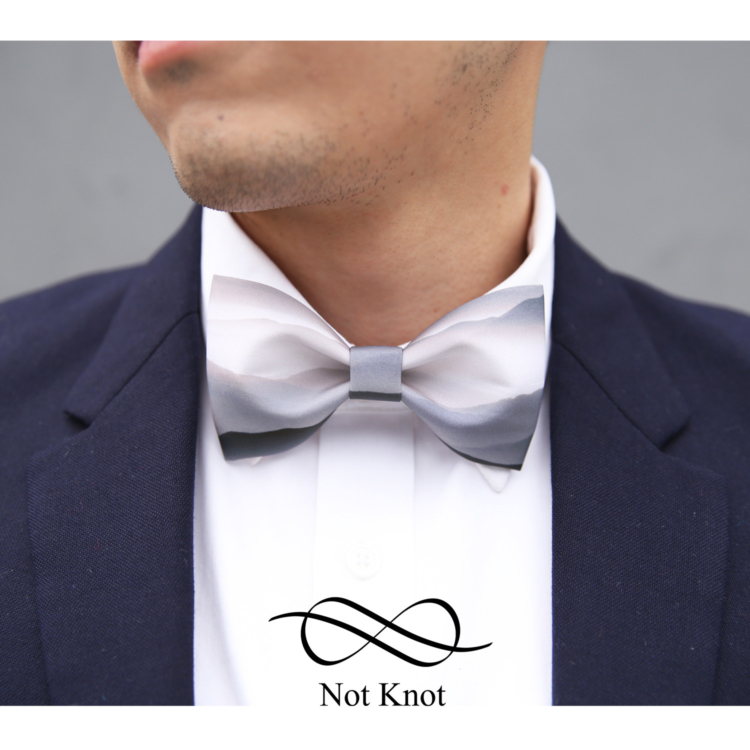 notknot original high quality handmade bow tie groom pot tie Landscape print bow gift