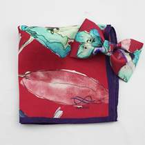 notkNot original printed handmade collar knot pocket towels with breast towels Trumpet Flower Bow Tie