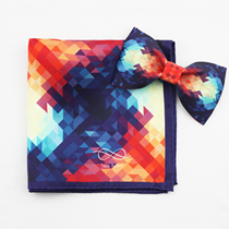 notknot original handmade printed collar tie male wedding pocket towels New groom with Fun 2 bow tie