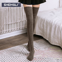 Stockings women over knee knee pads high leg sleeves long socks plus leg socks autumn and winter half Wool Wool