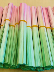 Colorful Bamboo Strips, Handmade Bamboo Pieces, Bamboo Weaving Products, Kindergarten DIY Thin Short Bamboo Mix and Matc
