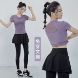 Летняя одежда для йоги, комплект, спортивный костюм для спортзала, V-образный вырез, изысканный стиль, по фигуре, для бега